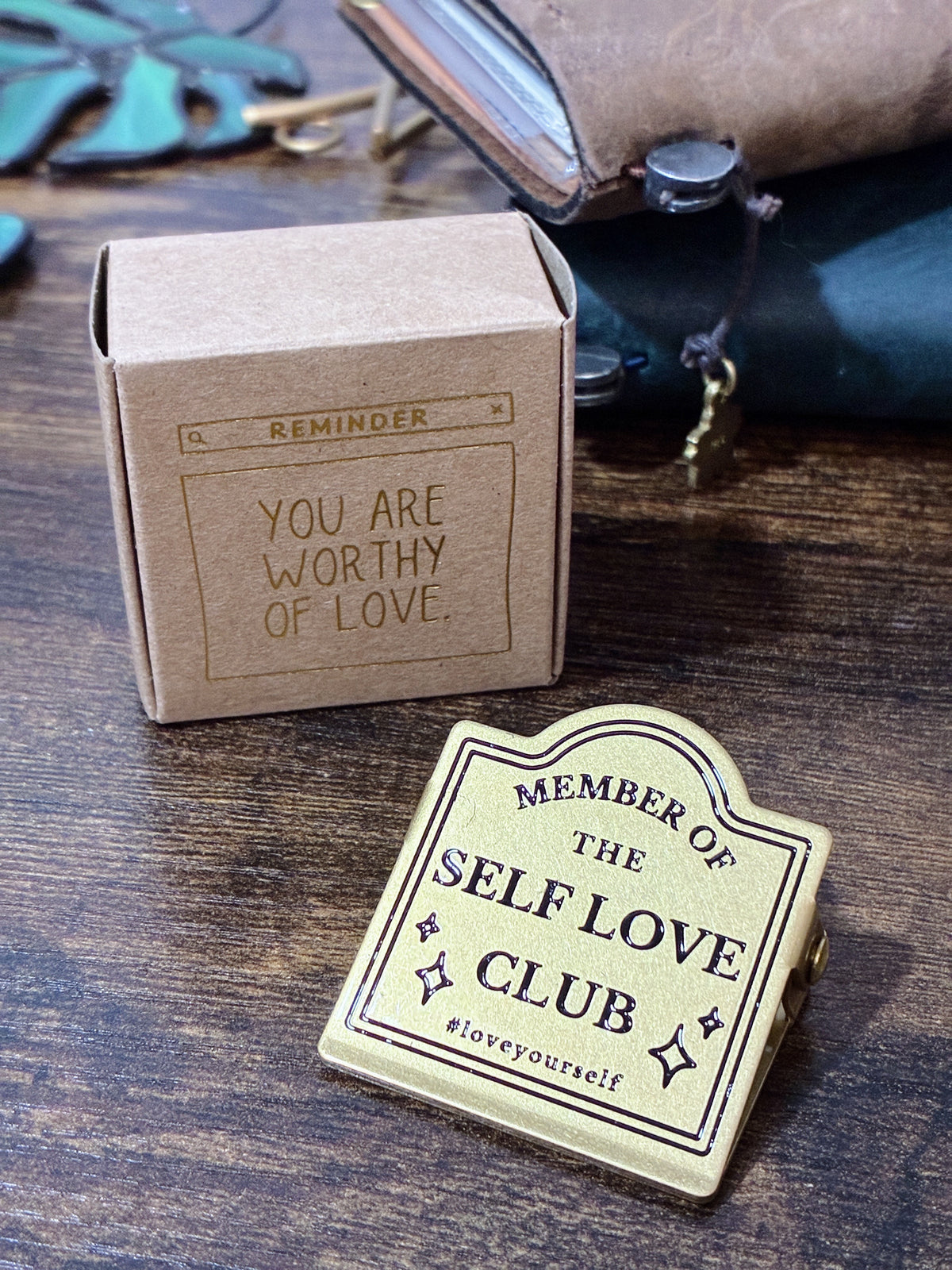 Self Love Club Brass Clip