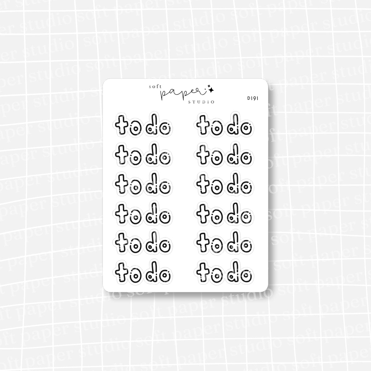 To Do Handwritten Bujo Block Bubble Letters Stickers