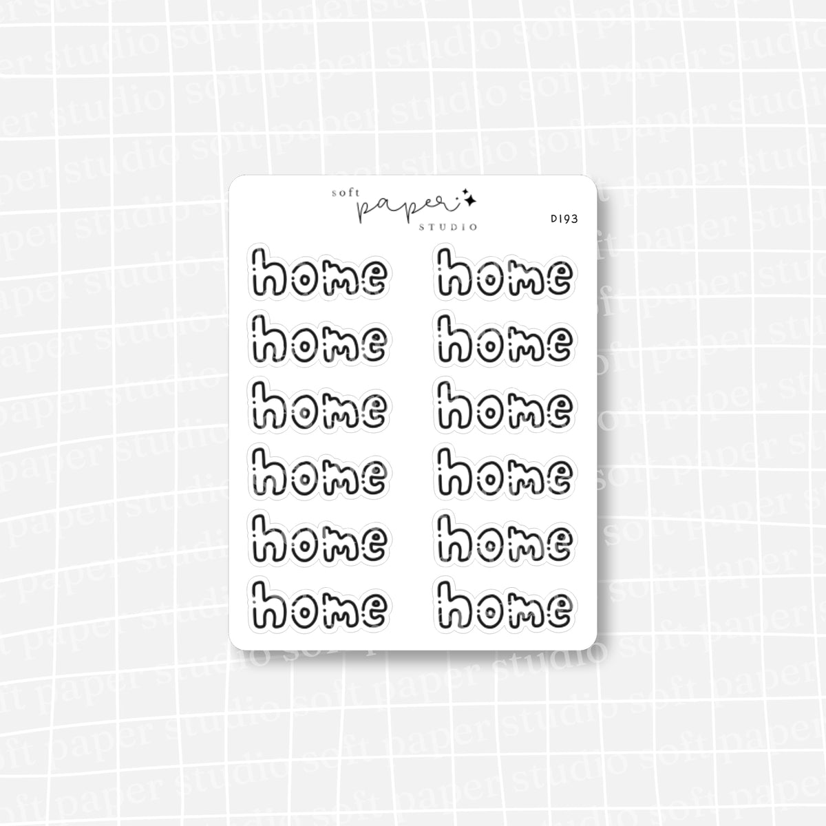 Home Handwritten Bujo Block Bubble Letters Stickers