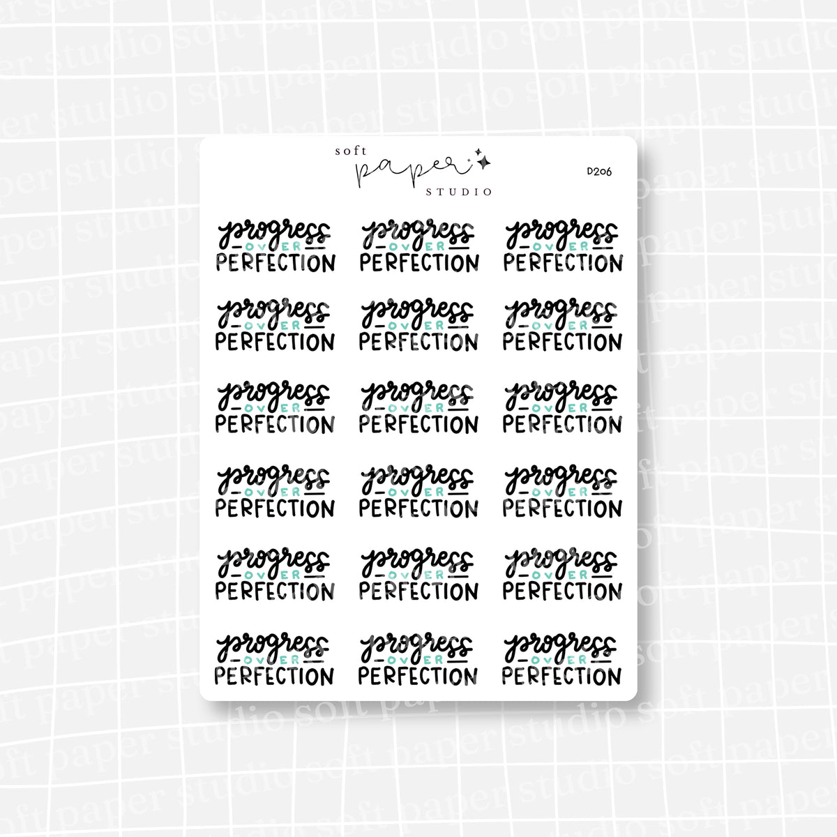 Progress Over Perfection Stickers
