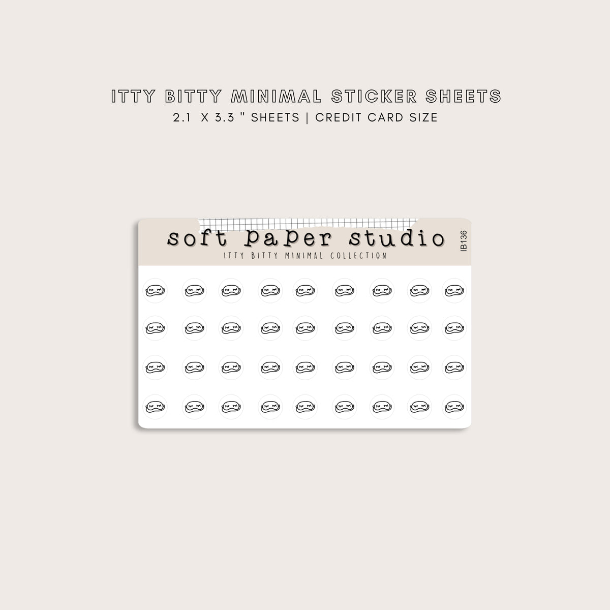 ITTY BITTY Spa Eye Mask Relax Stickers