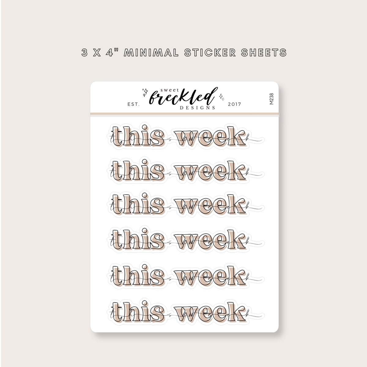 Minimal Bold "This Week" Text Stickers