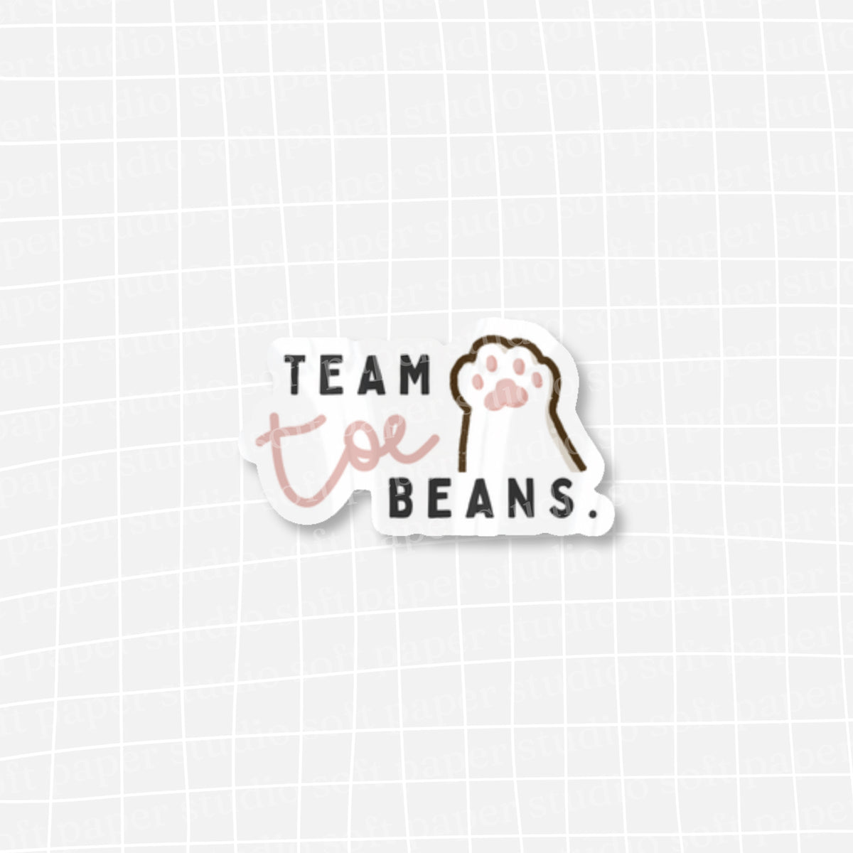 Waterproof VINYL DIECUT STICKER - Team Toe Beans (Cats and/or Dogs)