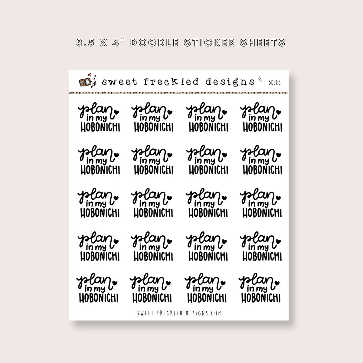 Plan in my Hobonichi Weeks Stickers