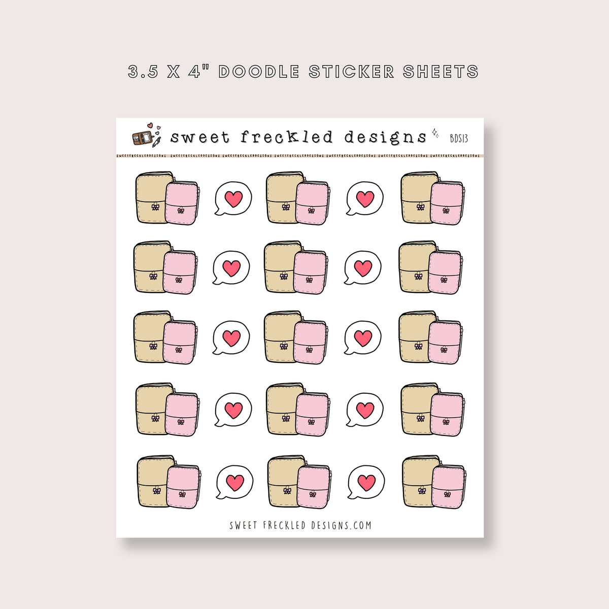 TN Travelers Notebook Planner Love Stickers