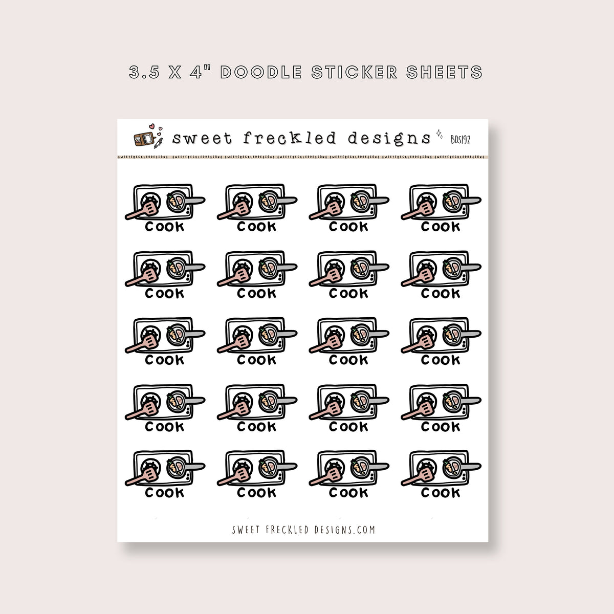 Cooking Stove Doodle Stickers