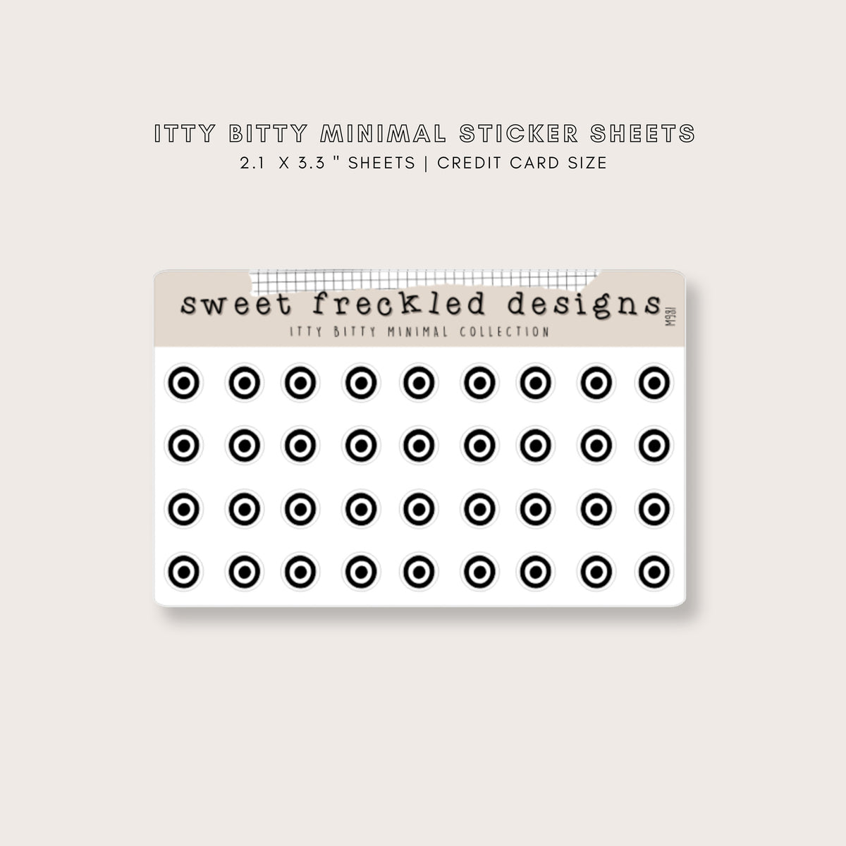 ITTY BITTY Target Stickers