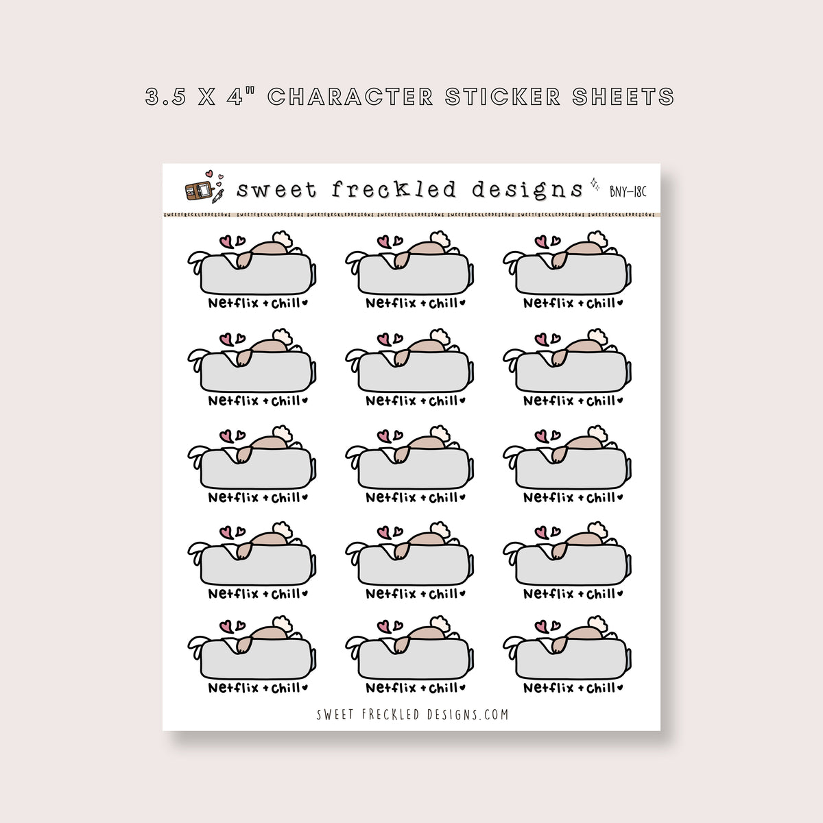 Latte the Bunny with Macchiato Couple Netflix and Chill Spicy Stickers (3 versions available)