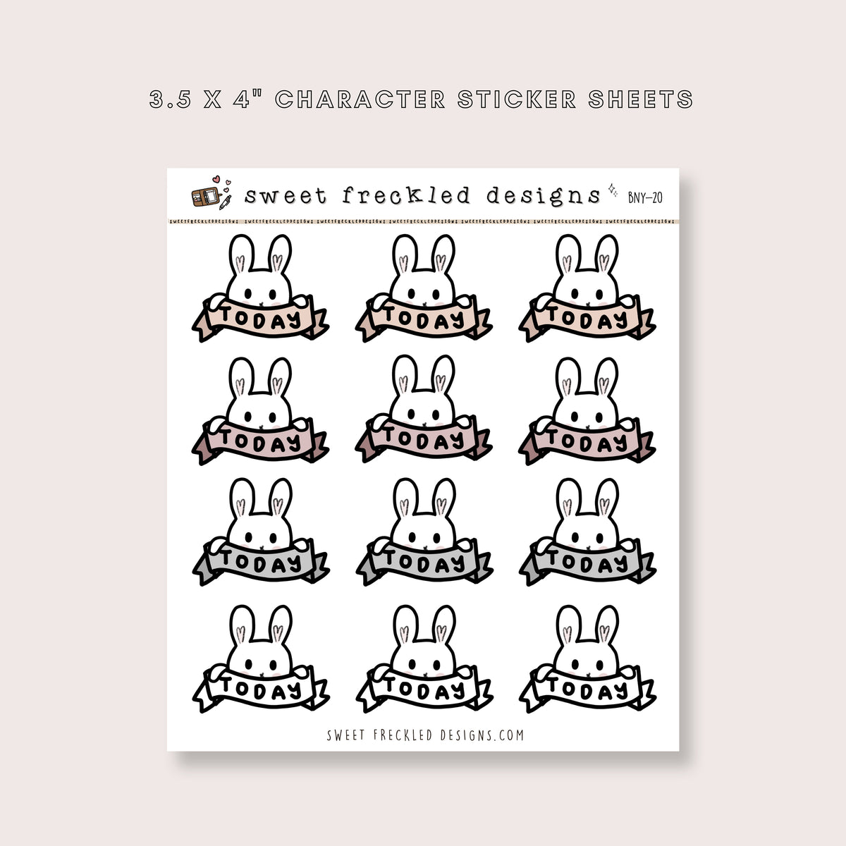 Latte the Bunny Today Banner Stickers