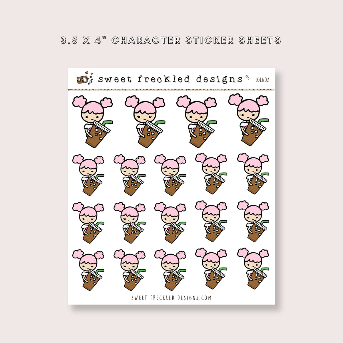 Lola Iced Coffee Addict Stickers