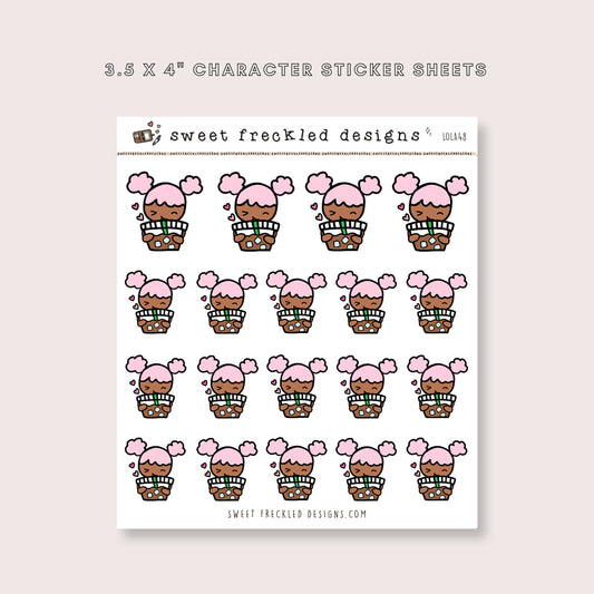 Lola Loves Iced Coffee (Ver. 2) Stickers