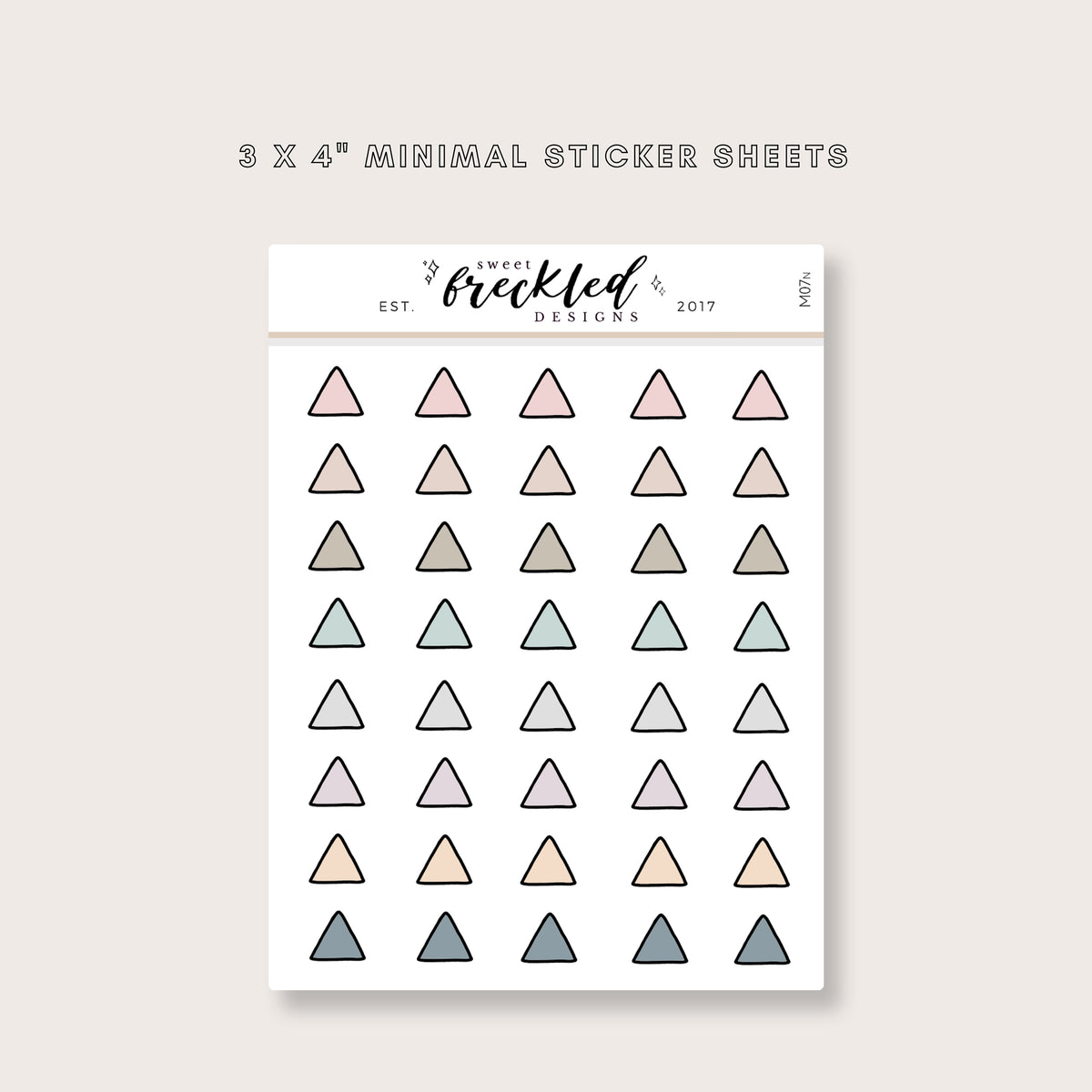 Minimalistic Mini Triangles Stickers (3 Colors Available)