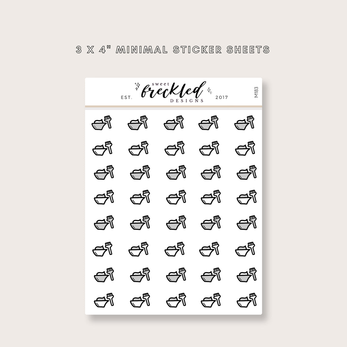 Minimalistic Mini Hair Dye Color Stickers