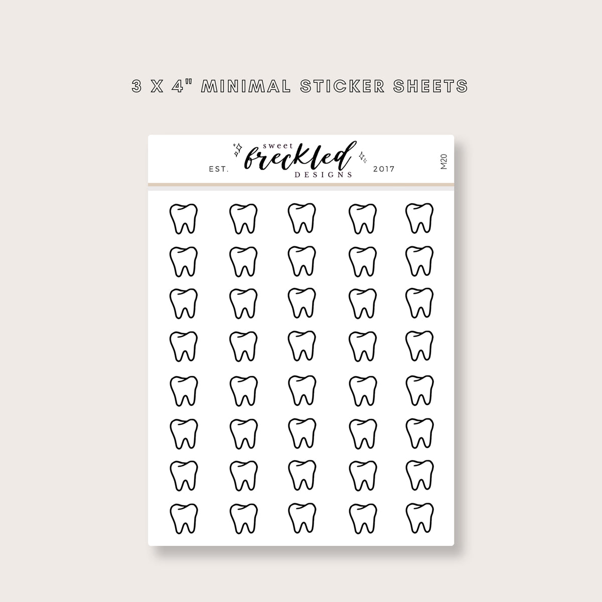 Minimalistic Mini Dentist Stickers