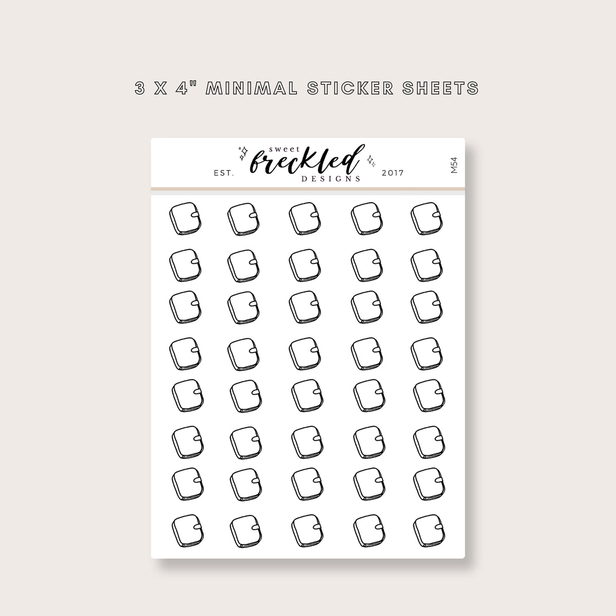 Minimalistic Mini Planner Stickers