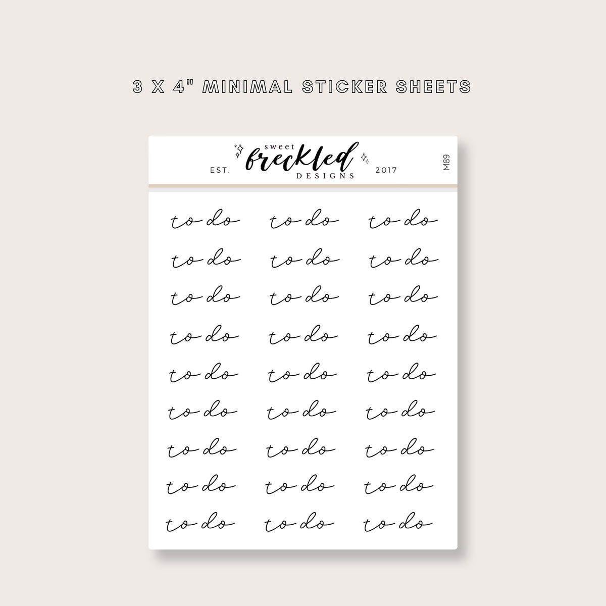 Minimalistic Script "To Do" Stickers