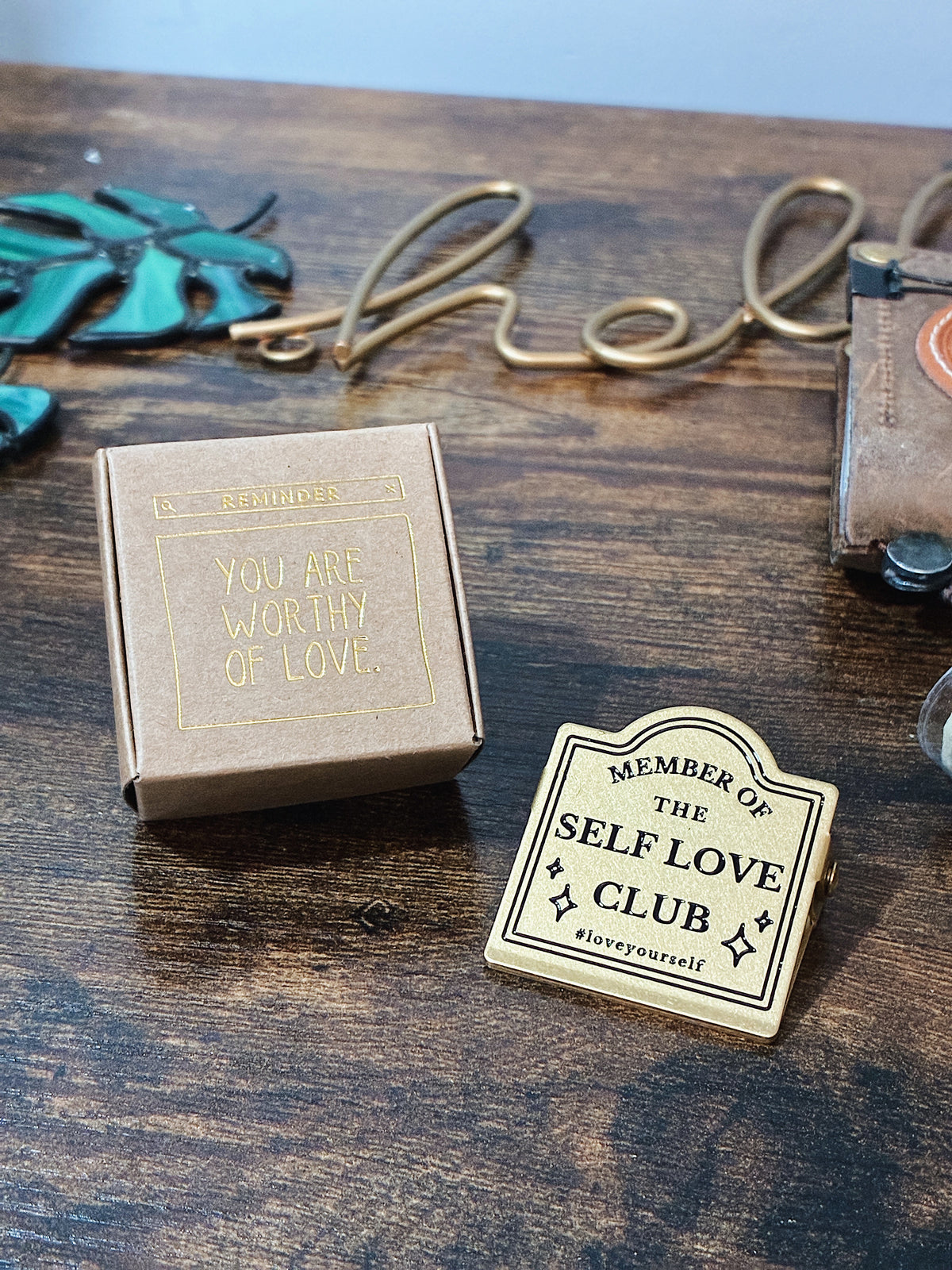 Self Love Club Brass Clip