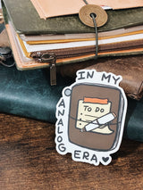 Waterproof VINYL DIECUT STICKER - In My Analog Era Travelers Notebook
