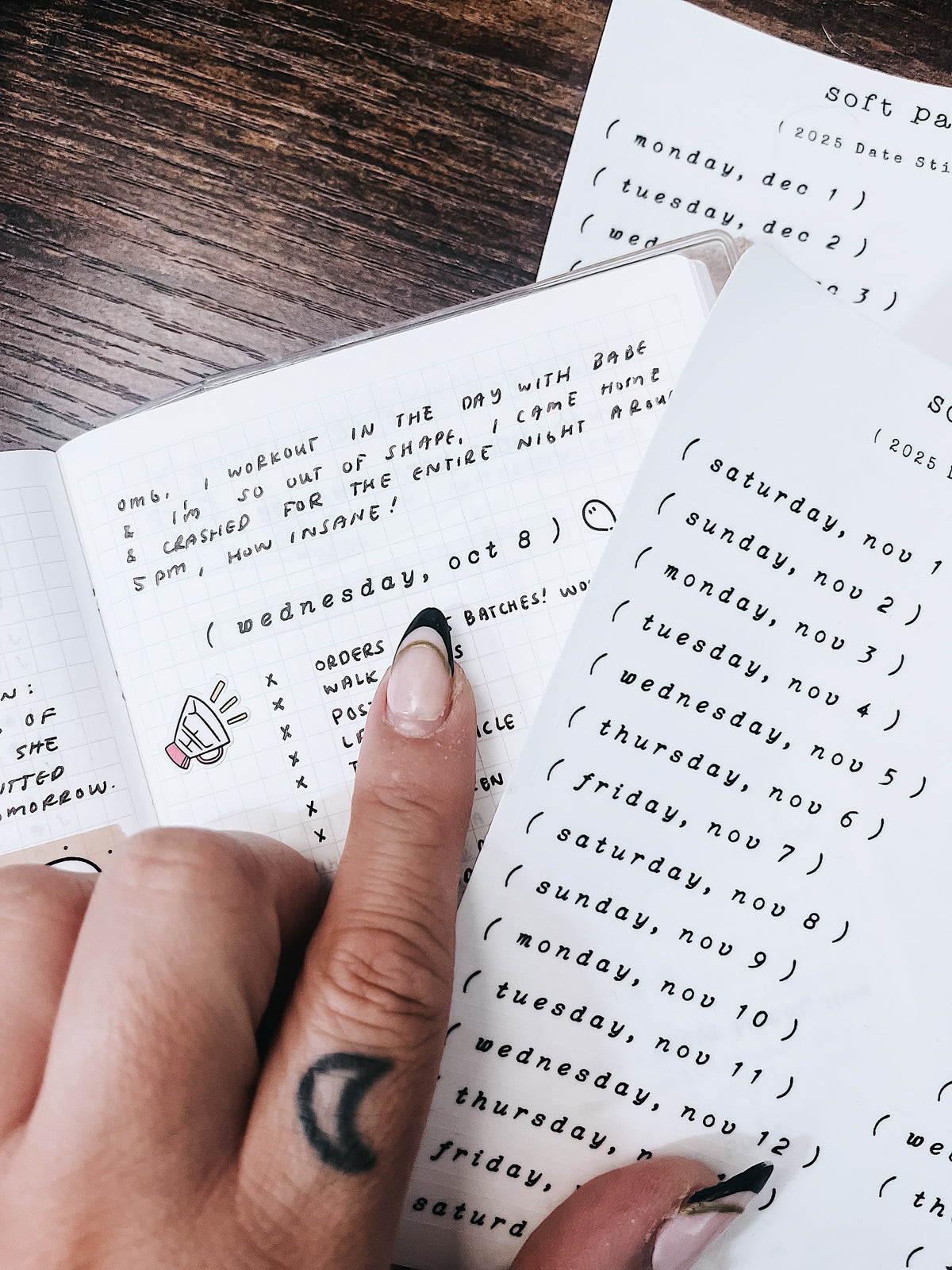 2026 'Day of the Week' Date Daily Header Stickers