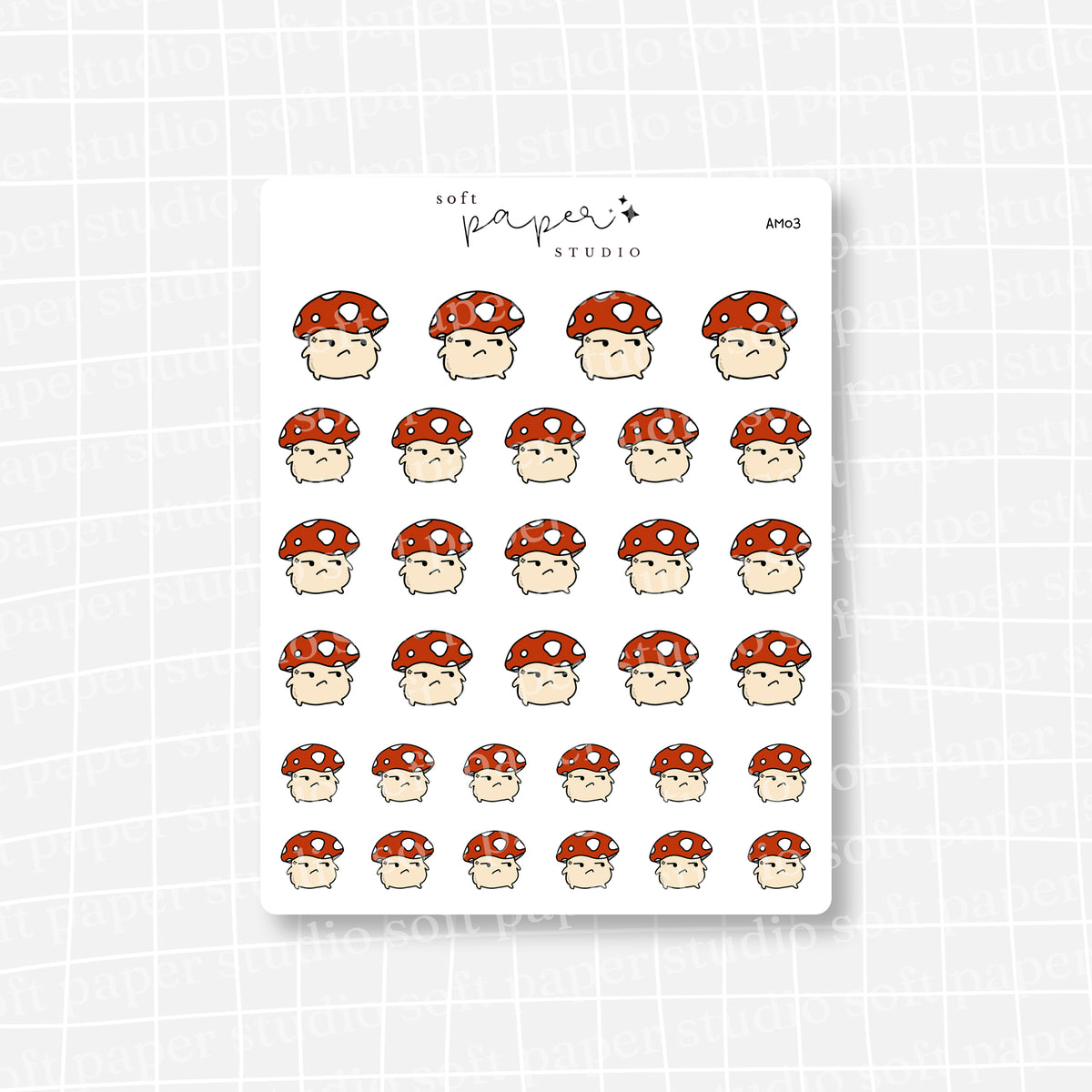 Amanita the Mushroom Annoyed Irritated Emoti Stickers