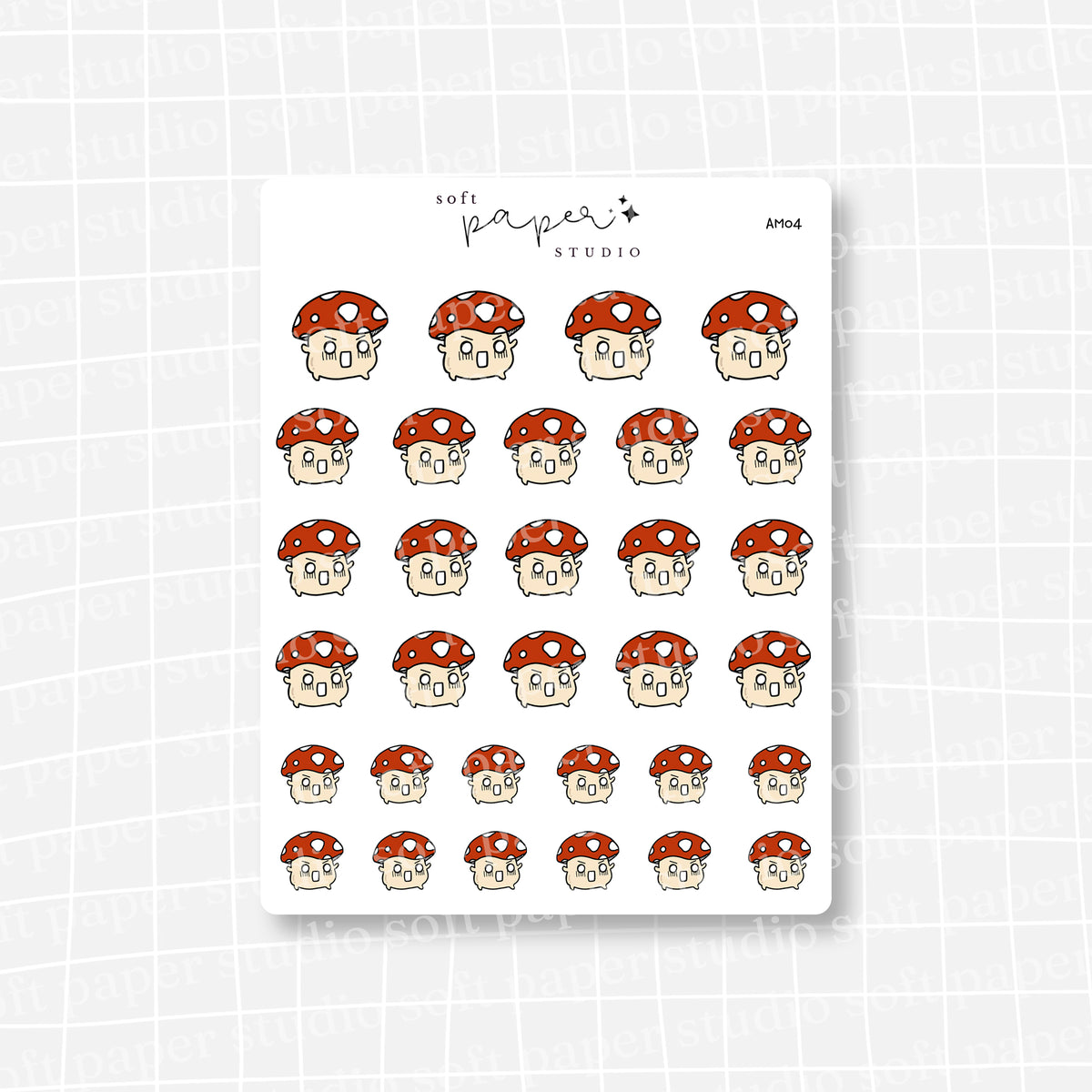 Amanita the Mushroom OMG Shocked Emoti Stickers