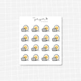 Benny the Egg Working Laptop Computer Stickers