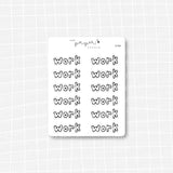 Work Handwritten Bujo Block Bubble Letters Stickers