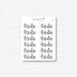 To Do Handwritten Bujo Block Bubble Letters Stickers