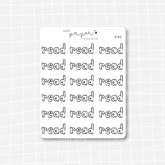 Read Handwritten Bujo Block Bubble Letters Stickers