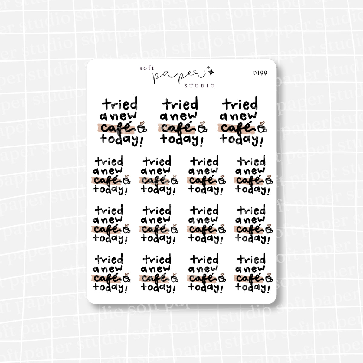 Tried a New Café Stickers