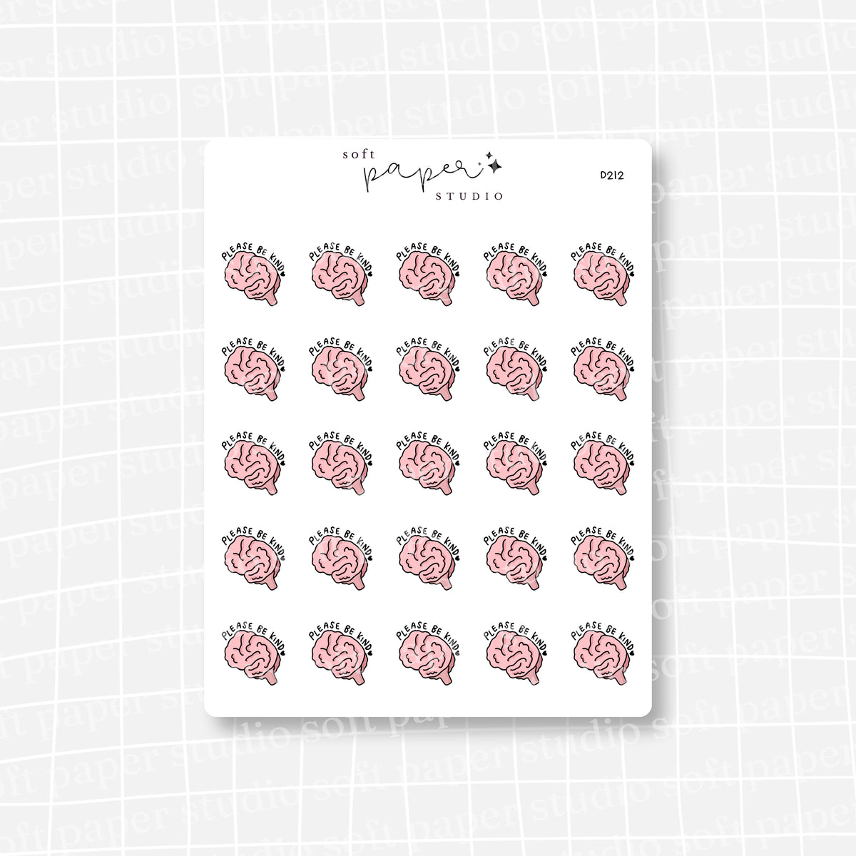 Brain, Please Be Kind Stickers