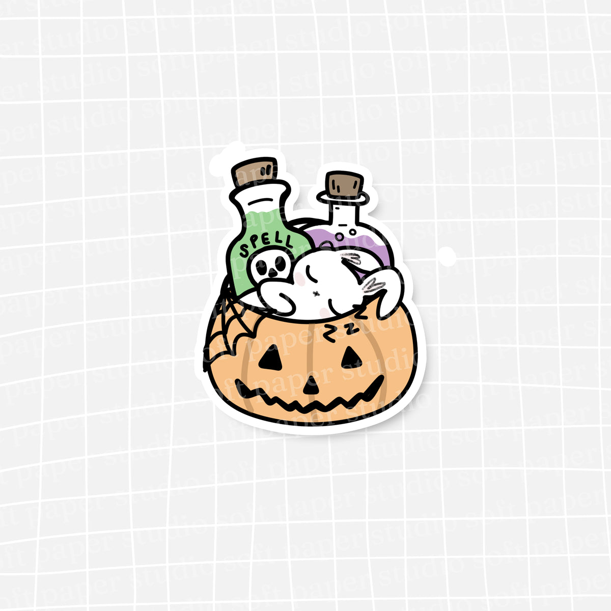 Diecut - Latte the Bunny Spooky Season Potions Nap