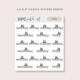 HPC X SFD “Sunday Morning” Collection: Panda Days of the Week Bubble Letter Stickers