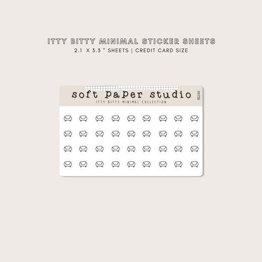 ITTY BITTY Couch Sofa Therapy Relax Stickers