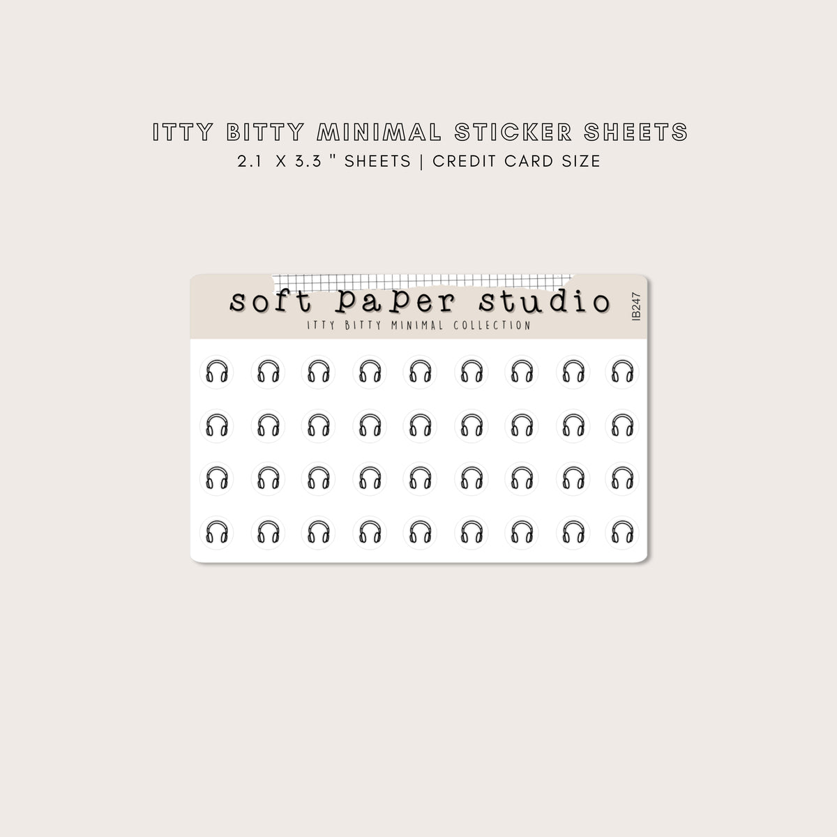 ITTY BITTY Headphones Stickers