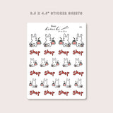 Latte the Bunny Goes Shopping Sale Stickers