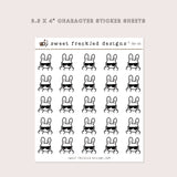 Latte the Bunny Middle Finger Stickers