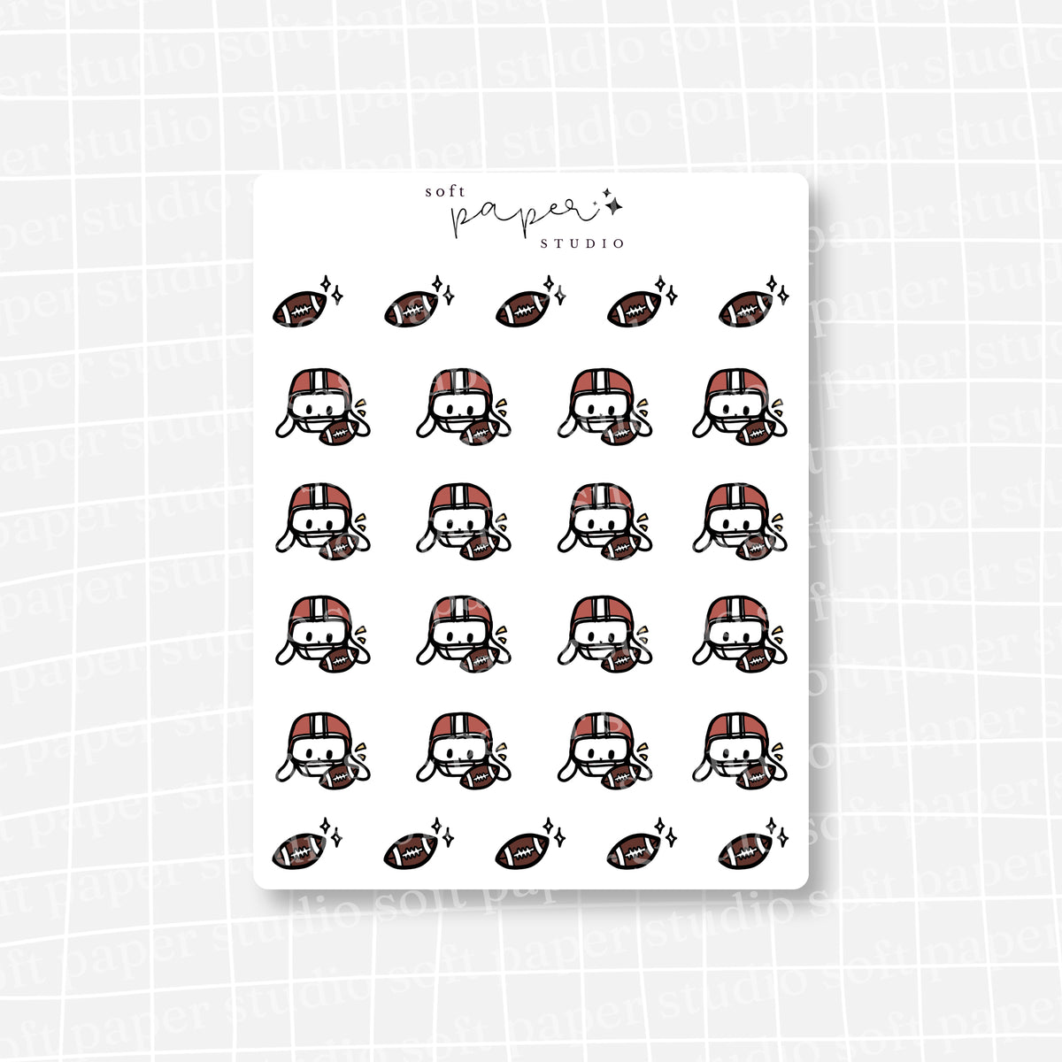 Latte the Bunny Football Game Stickers