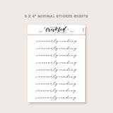 Minimalistic Script "Currently Reading" Stickers