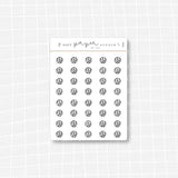 Minimalistic Mini Volleyball Stickers