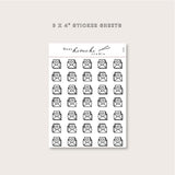 Minimalistic Mini Snail Mail Letters Stickers
