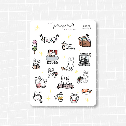 Latte the Bunny Favorites Sampler Stickers