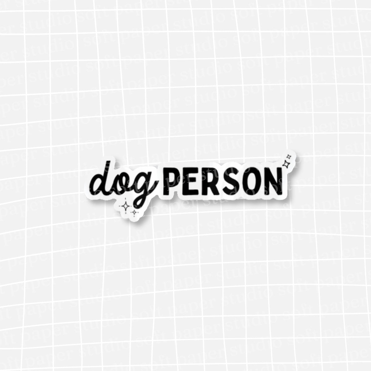 Waterproof VINYL DIECUT STICKER - Dog Person (Black Version)