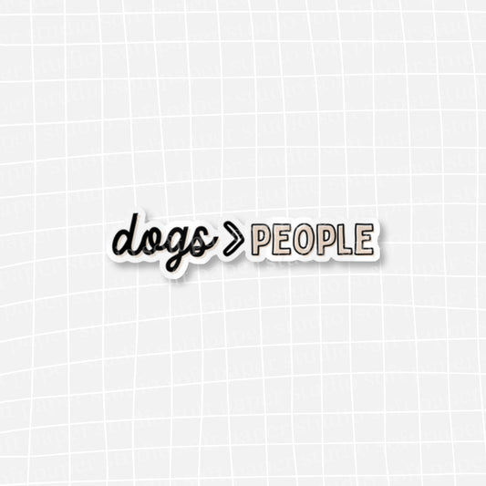 Waterproof VINYL DIECUT STICKER - Dogs > People
