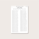 2027 "Week Of" Stickers - Sun or Mon start (4 Font Choices Available!)