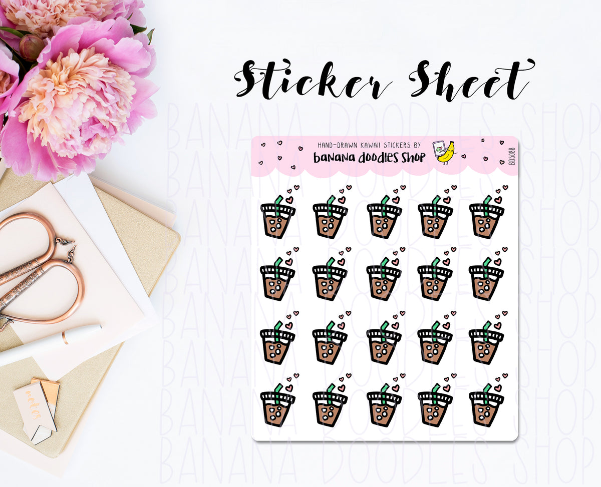 Iced Coffee Love Sticker