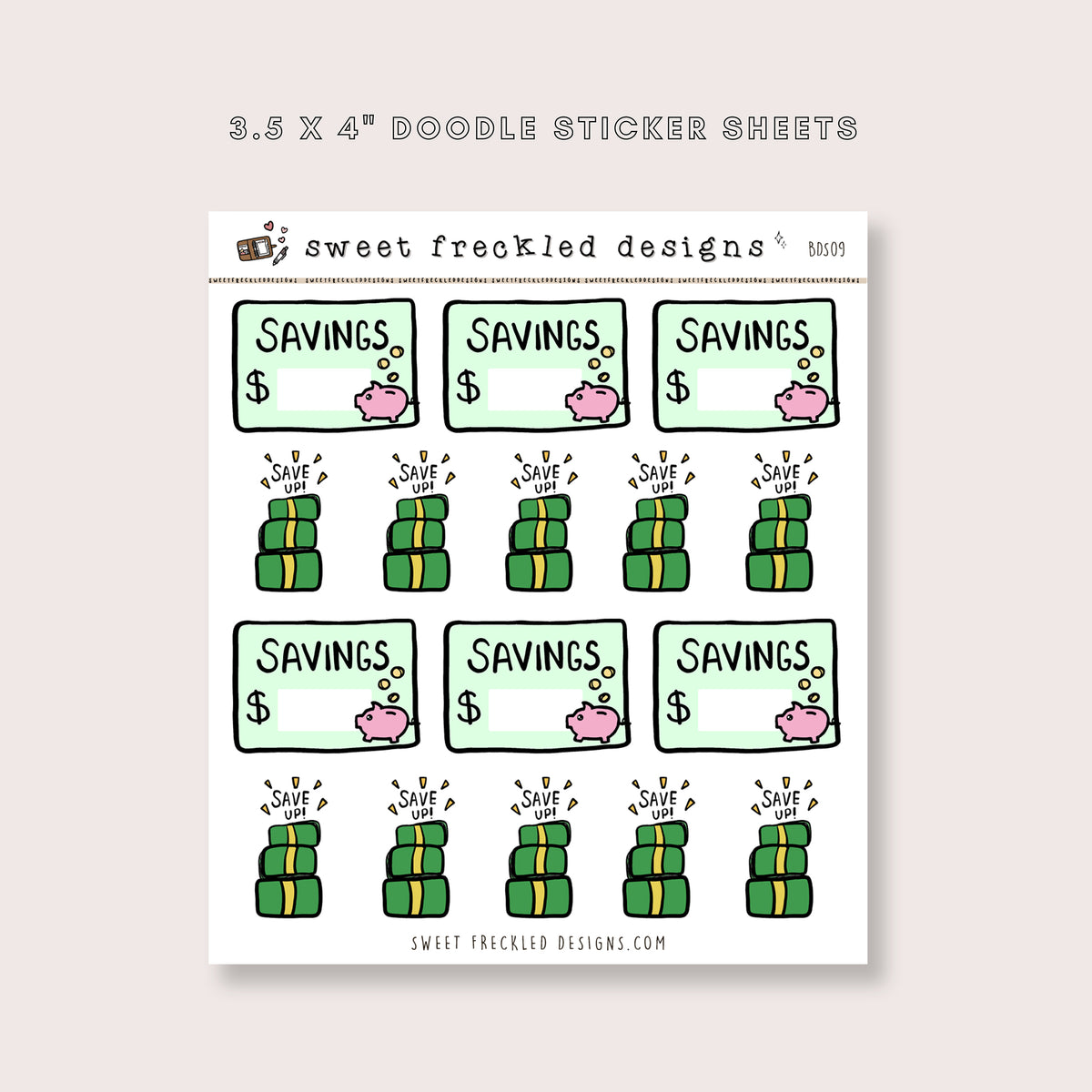 Savings Piggy Bank Stickers