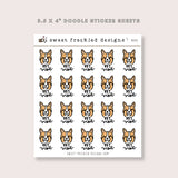 Dog Corgi Vet Visit Stickers