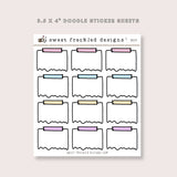 Mini Notepad Stickers (Fits inside Hobonichi Weeks boxes)