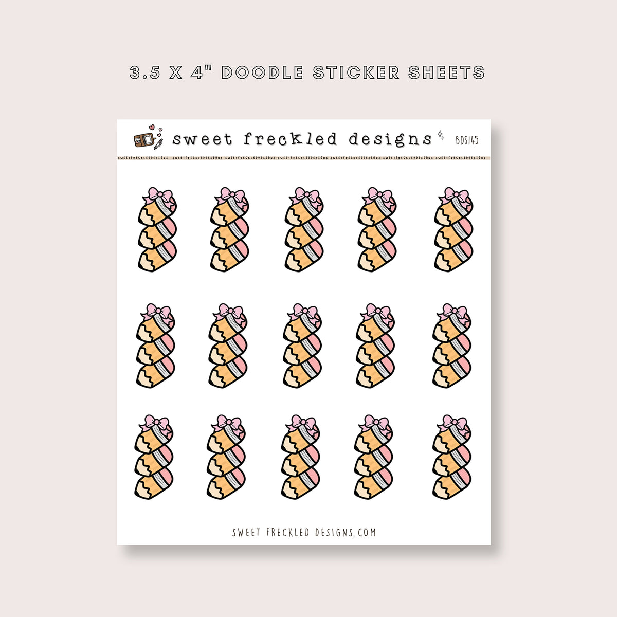Stacked Fat Pencil Checklist Stickers